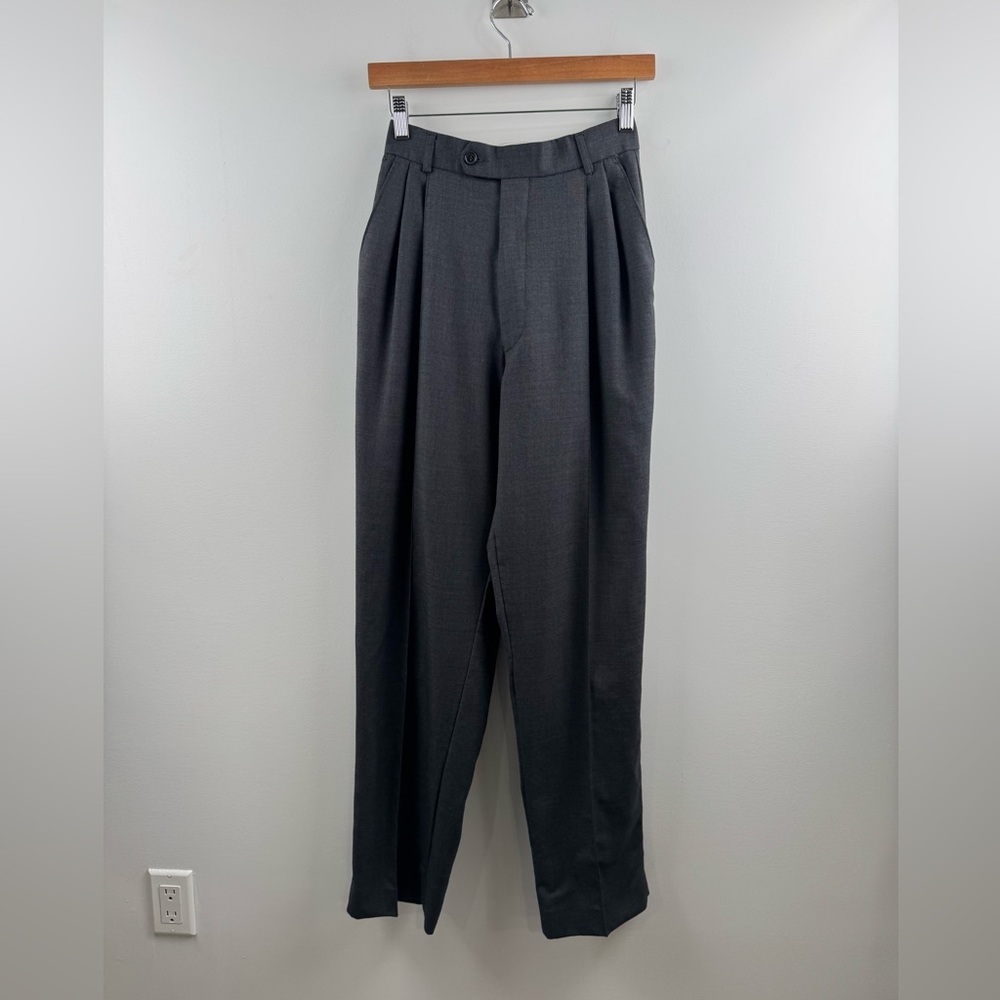 Situationist Women Grey Pleated Trouser Size 36 XXS